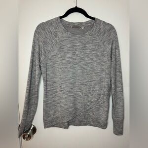 Athleta Heather Gray Crew Neck Sweater